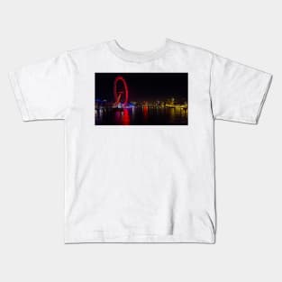 River Thames View at Night Kids T-Shirt